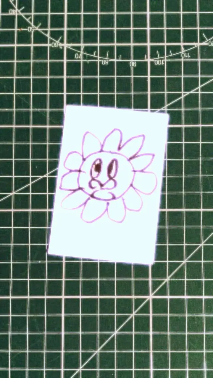 Dibujo de un girasol hecho a mano
